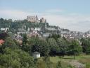 Marburg castle and old city from 1 mile
south
