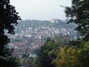 Marburg historic uptown seen through autumn
forest